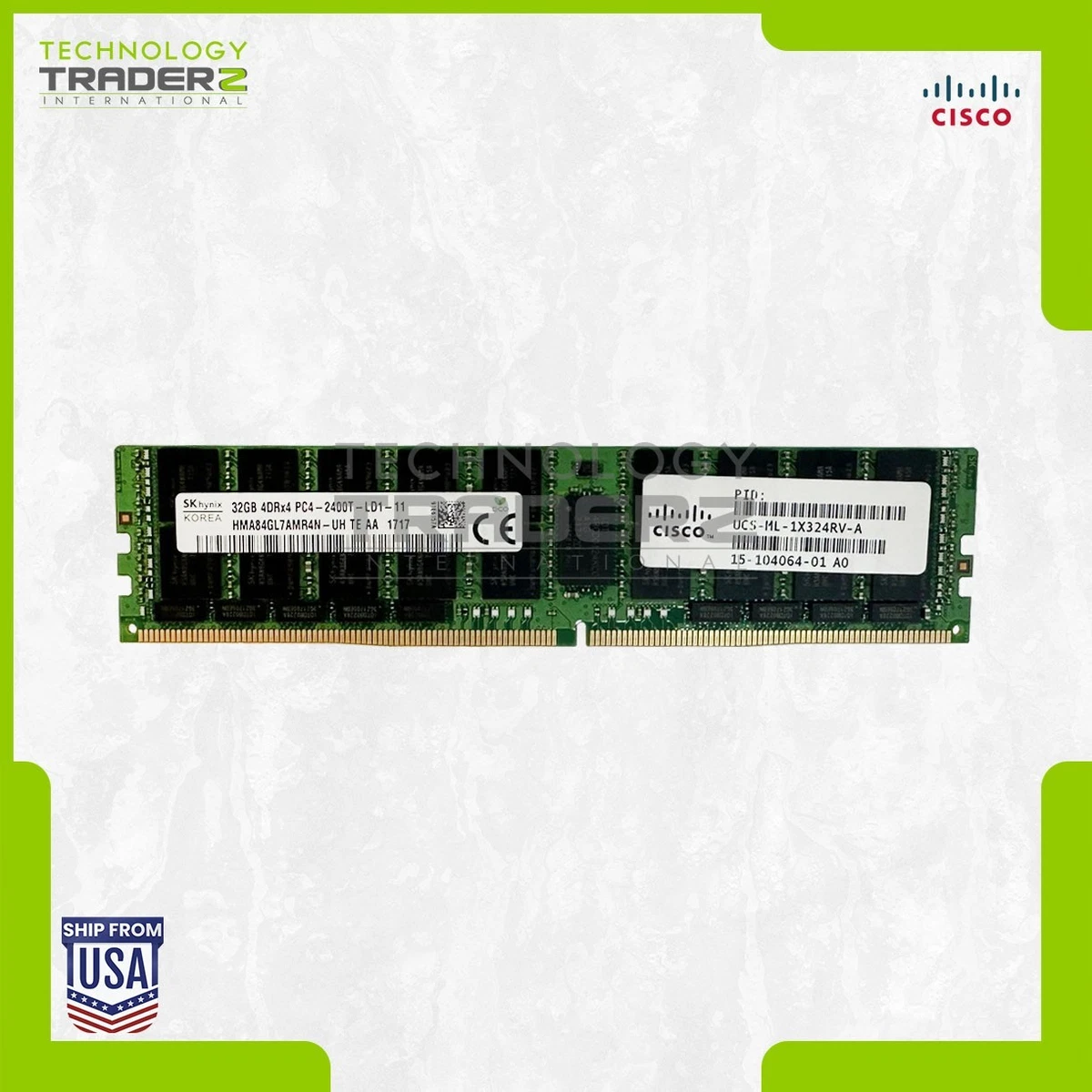Cisco Network Server Memory (RAM) 32 GB Capacity per Module for