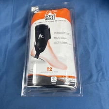 NOS Active Ankle T2 Rigid Multi-Sport Either Ankle Brace Sz Medium Black