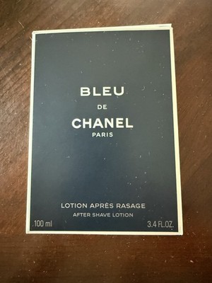 EMPTY BOTTLE Bleu De Chanel After Shave Balm 100ml 3.4 oz Bottle - With Box