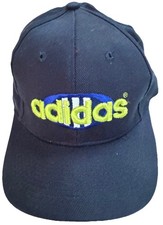 BRAND NEW VINTAGE ADIDAS HAT UNISEX LOGO BASEBALL CAP ADJUSTABLE BLUE 1990s