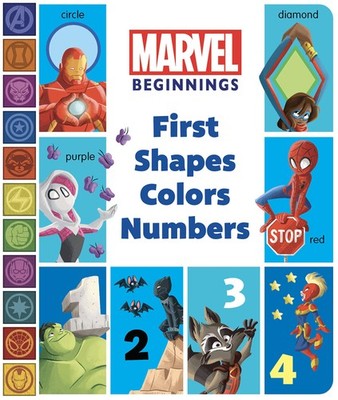 Marvel Beginnings: First Shapes, Colors, Numbers - board book Higginson, She...
