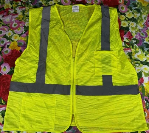 HDX Hi-Visibility Yellow Safety Vest HDX46502 One Size Fits Most - product listing photo