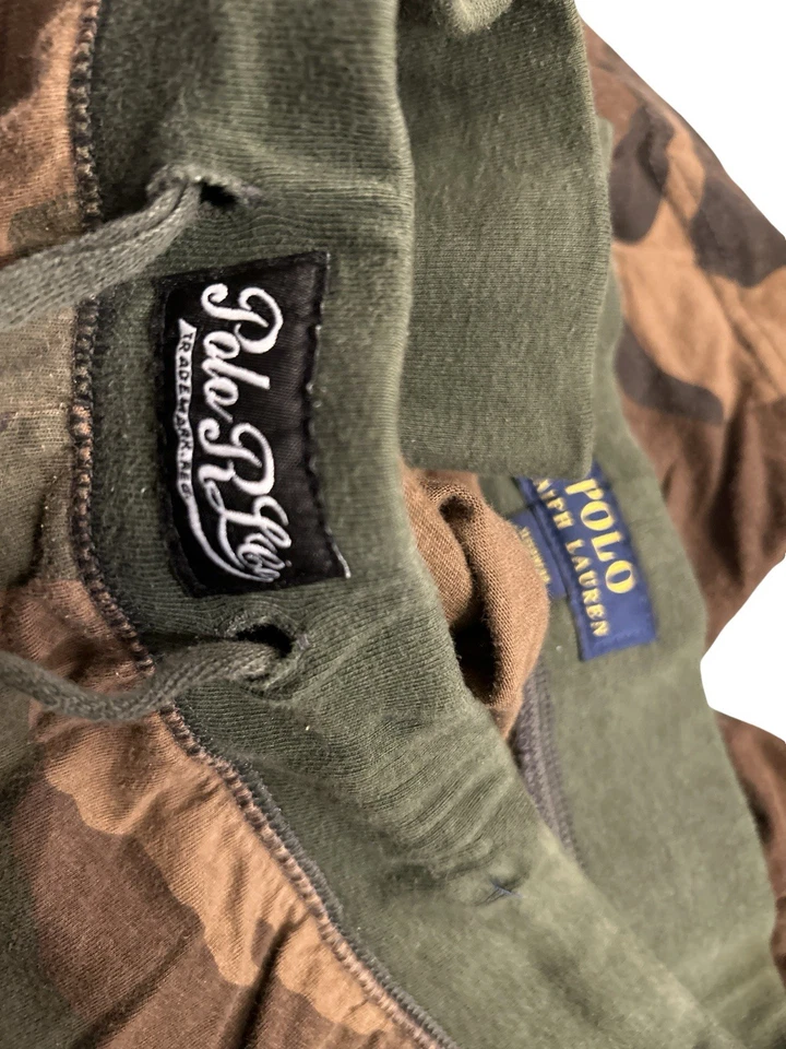 POLO 1992 Ralph Lauren Camo Shorts Drawstring Casual Sweat Jogger Men’s Size L - Image 2 of 4