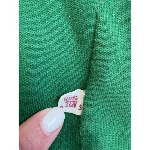 Hang Ten feet Herren Vintage gestreiftes Rugby Poloshirt gelb Größe Medium - Bild 3 von 6