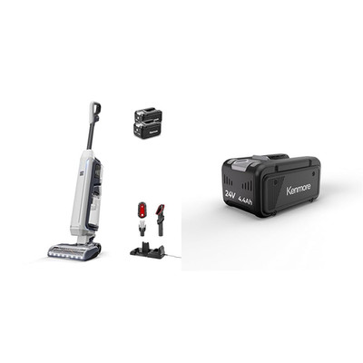 24V Cordless Brushless Upright Vacuum & Lift-Up Carpet Cleaner with Battery