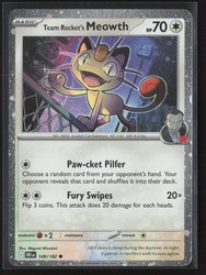 Team Rocket's Meowth (Cosmos Holo) 149/182 Destined Rivals