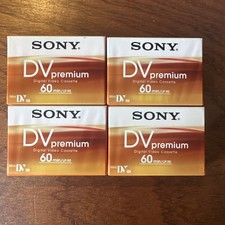 4x SONY DV Premium 60 min MiniDV Digital Video Cassette Tape for Camcorder - NEW