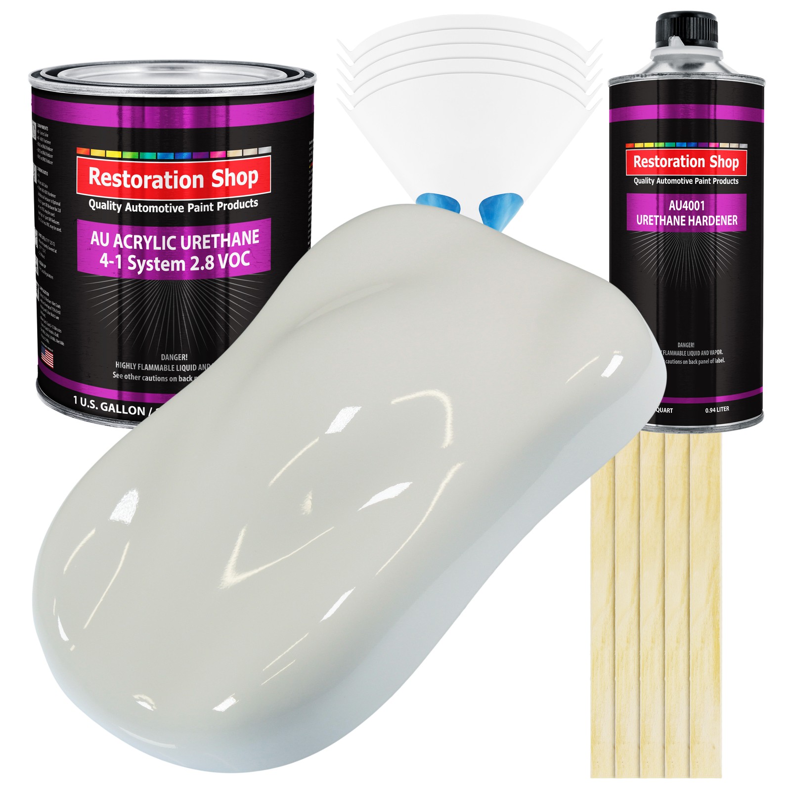 Restoration Shop Linen White Acrylic Urethane Auto Paint Gallon Kit