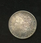 UNITED STATES 1881S MORGAN SILVER DOLLAR UNCIRCULATED WITH BEAUTIFUL TONING