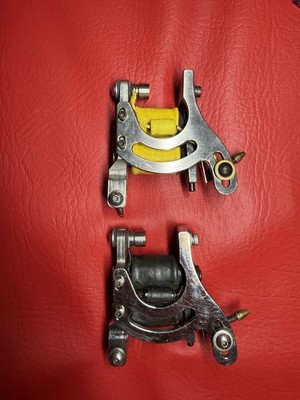 2 Next Generation Eclipse Coil Tattoo Machines brushed and chrome finish frames