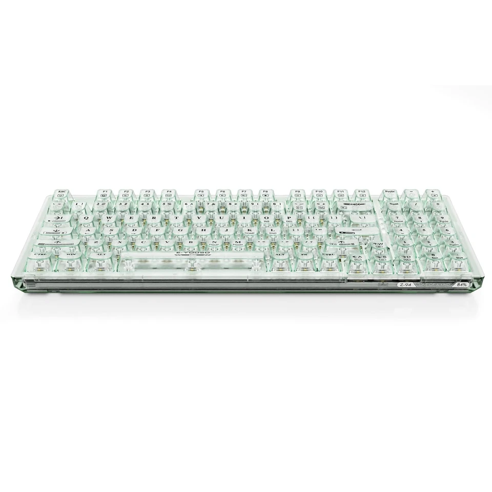 Mechanical Gaming Keyboard USB Wired Compact with Clear Keycaps, RGB Side-Lit... - Image 3 of 4