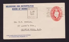 AUSTRALIA PTPO MMBW (BOARD OF WORKS) KGVI 2½d RED OVAL USED MELBOURNE 1947