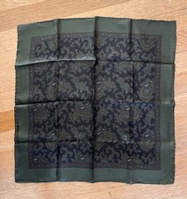 Lot Of 6 Italian Silk Pocket Squares 16.5x16.5  Paisley