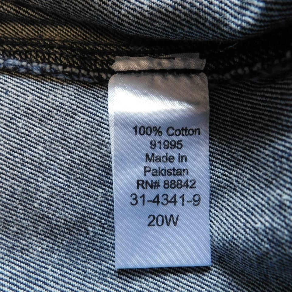 Pantalones de mezclilla WOMAN WITHIN cintura elástica azul bolsillos para mujer 20W Foto 4 de 4