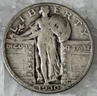 1930 Standing Liberty Quarter 25C Silver 0.900 Fine Philadelphia Mint Coin #4