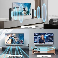 GarageRock Sound Bar for TV, Soundbar 2-in-1 Detachable Sound Bars with Auto ...