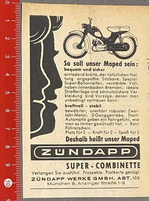 Zündapp Combinette classified ad: Zündapp 1958 Supercombinette (06061788)