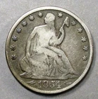 1854-O With Arrows Seated Liberty Half Dollar Pleasing VG