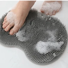 Shower Foot Back Scrubber Massage Pad Body Bath Soft Brush Mat Cleaning Bath