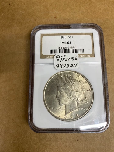 1925 Peace Silver Dollar MS63 NGC