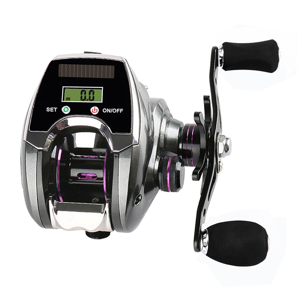 6+1BB 8.0:1 Ratio Digital Display Baitcasting Reel With Line Counter Sun Power C