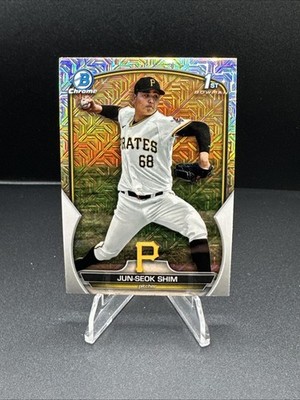2023 Bowman Chrome Mega Box JUN-SEOK SHIM 1st Mojo Refractor #BCP-153 Pirates