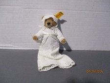 STEIFF 6" BEAR IN WHITE OUTFIT
