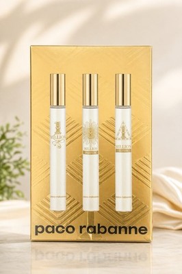 Paco Rabanne 1 Million Fragrance Travel Spray Gift Set (3 x Travel Spray) New