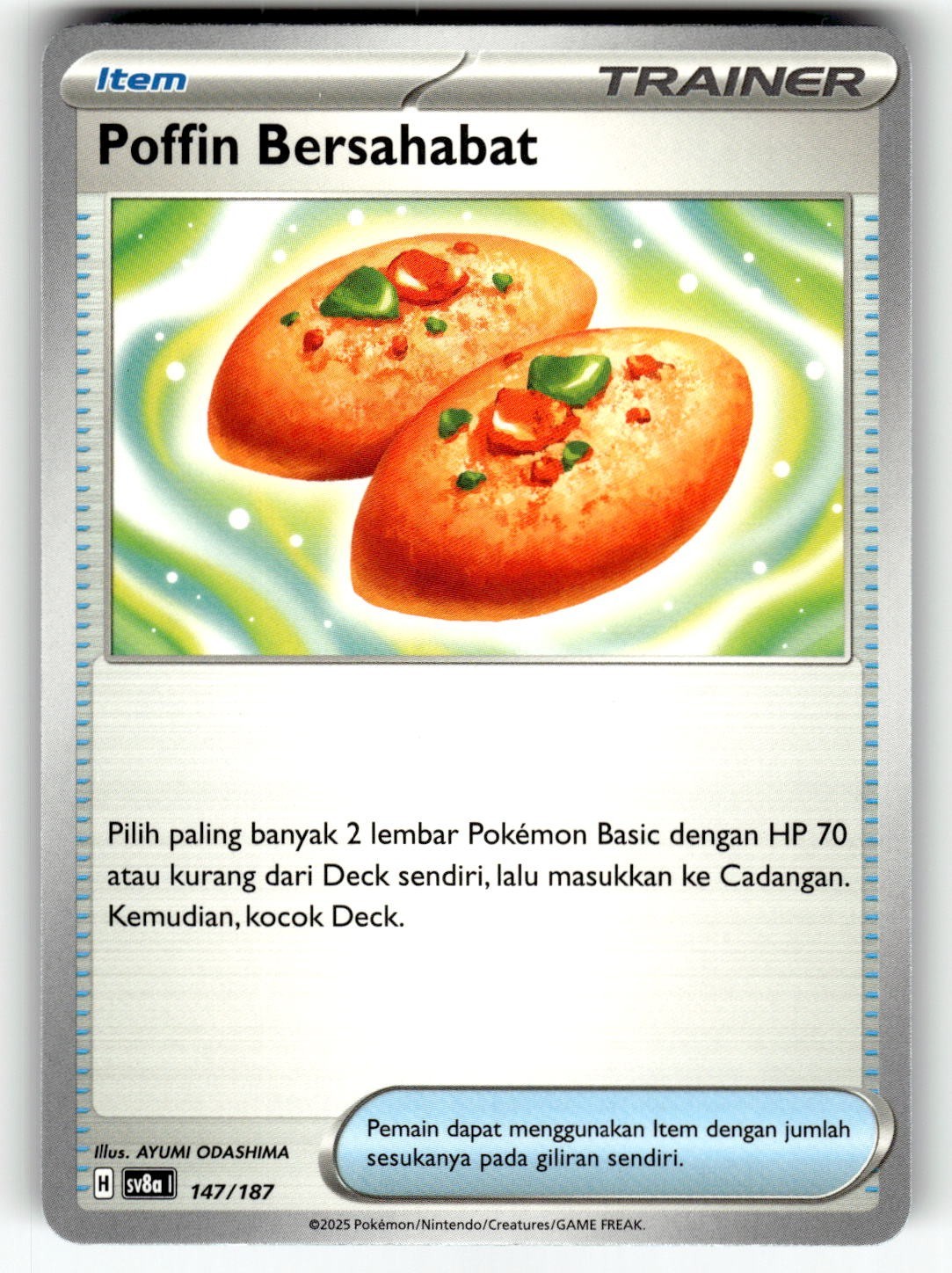 Pokemon Sv8a Festival Terastal EX Card 147/187 Buddy-Buddy Poffin