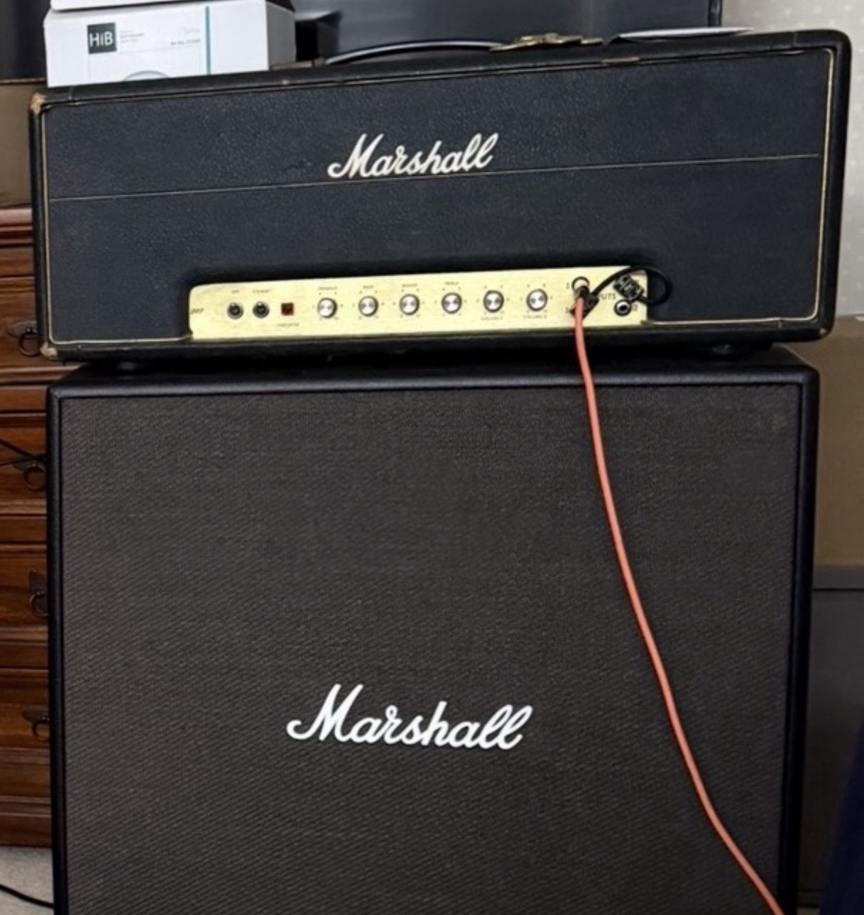 Vintage Marshall Super Lead 100W 1973 Plexi + Marshall 4x12 Cab Fully Working
