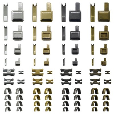 SHRJ 80Pcs Metal Insertion Pin Set Zipper Repair Kit Latch Slider Retainer, Zipp