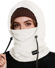 Ski Mask Fleece Balaclava, Winter Face Mask Windproof Neck Cover Warmer Hat