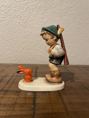 Vintage Hummel *Sensitive Hunter* TMK-3SS Boy with Bunny Rabbit 1960 s 