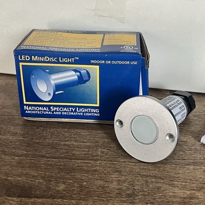 National Lighting Specialty LED Minidisc Light Aluminum Finish LEDMD-CW-AL