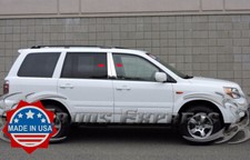 2003-2008 Honda Pilot 4pc Chrome Pillar Post Trim Stainless Steel Door Cover