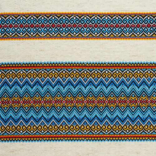 Woven Fabric with Embroidered Ukrainian Pattern (1 Lot= 1,11 m x 1,5 m) - Picture 3 of 4