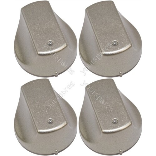 4 x Silver Control Knob Switch for HOTPOINT HotAri ix Hob Oven Cooker