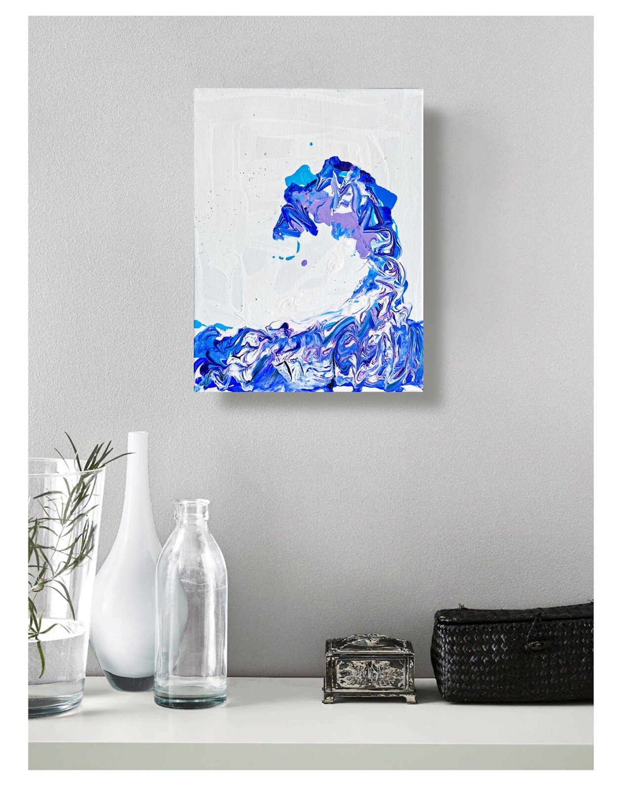 Wave Painting Fluid Original Art Art Canvas Art Wave Wall Art California Wall Ar