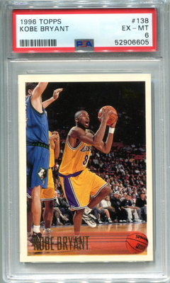 Kobe Bryant 1996 Topps #138 EX-MT PSA 6 Card | eBay