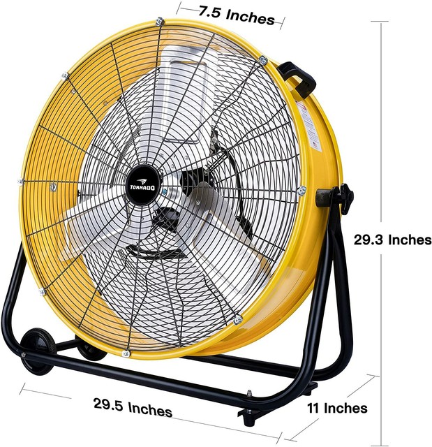 Maxxair 24 Inch Direct Drive Tilt Fan BF24TFYELUPS for sale online eBay
