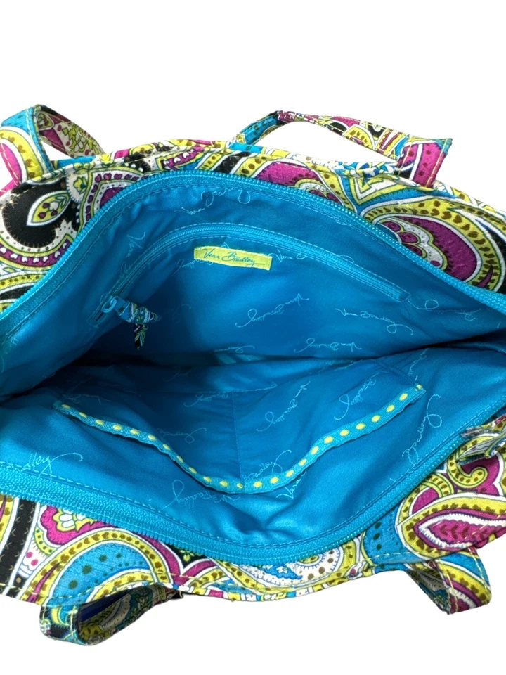 Retired Vera Bradley Limited Edition Zoe Paisley Silk Collection Satchel Bag - Image 4 of 4