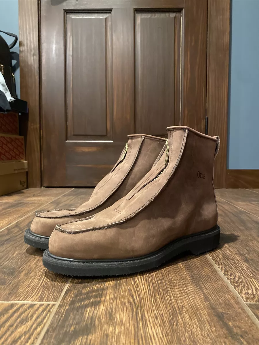 Lined top leather boots