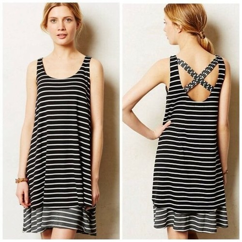 Black Striped Duet Cross Back 