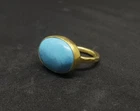 Turquoise Ring Gemstone Ring Brass Ring Astrology Ring Gold Statement Ring Sale