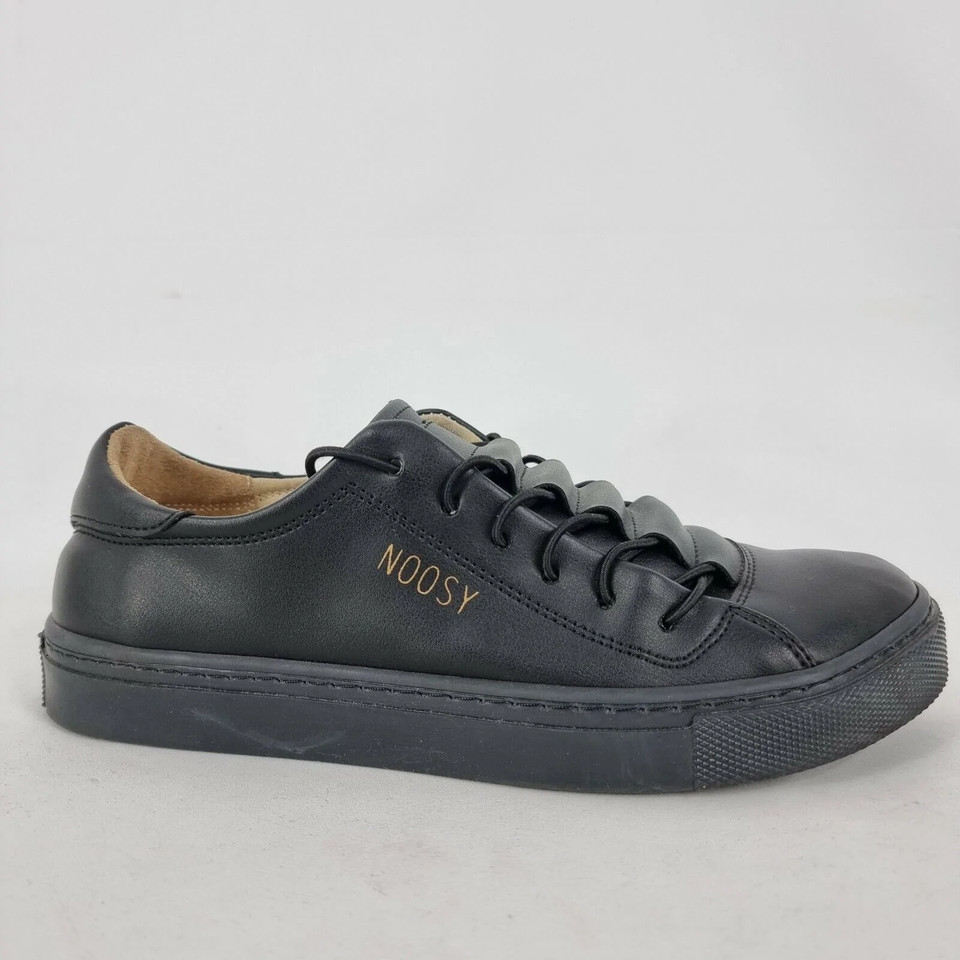 Noosy Women's Size 7 AU 38 EUR Black Vegan Leather Comfort Lace Up Brogue Shoes