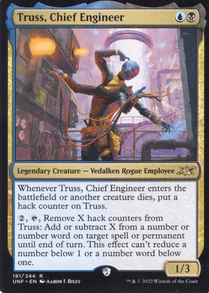 TRUSS, CHIEF ENGINEER 181/244 UNFINITY MTG MAGIC NM (yourdeckbuilder)