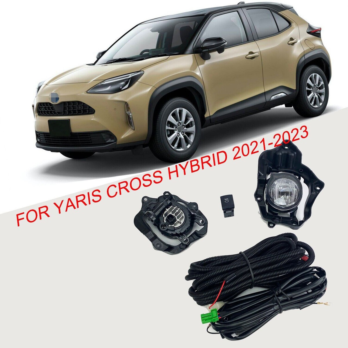 LED Driving Fog Lights Lamps w/Bracket For Toyota Yaris Cross