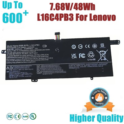 NEW L16C4PB3 Battery for Lenovo IdeaPad 720S-13ARR 720S-13IKB L16M4PB3 L16L4PB3