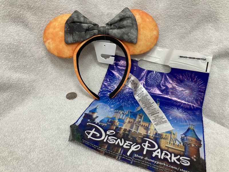 Disney Parks Halloween Black & Orange Minnie Mouse Ears Ear Headband NWT 2022 🎃