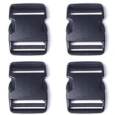 4PCS 2 Inch Plastic Buckle Heavy Duty Dual Adjustable Side Quick Release Mili...